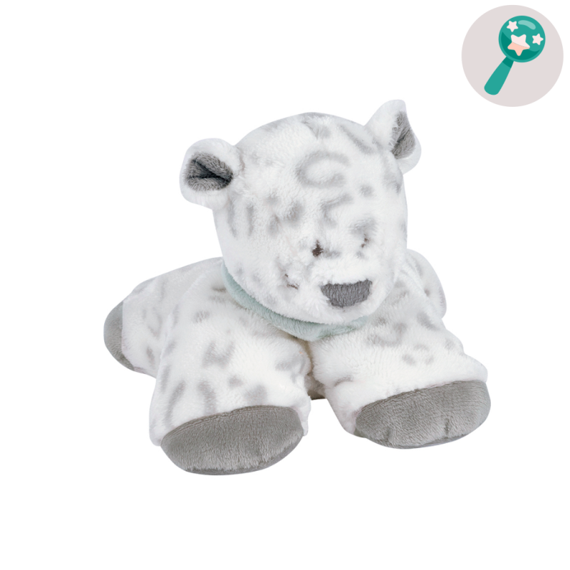  loulou, lea & hippolyte soft toy leopard grey white 